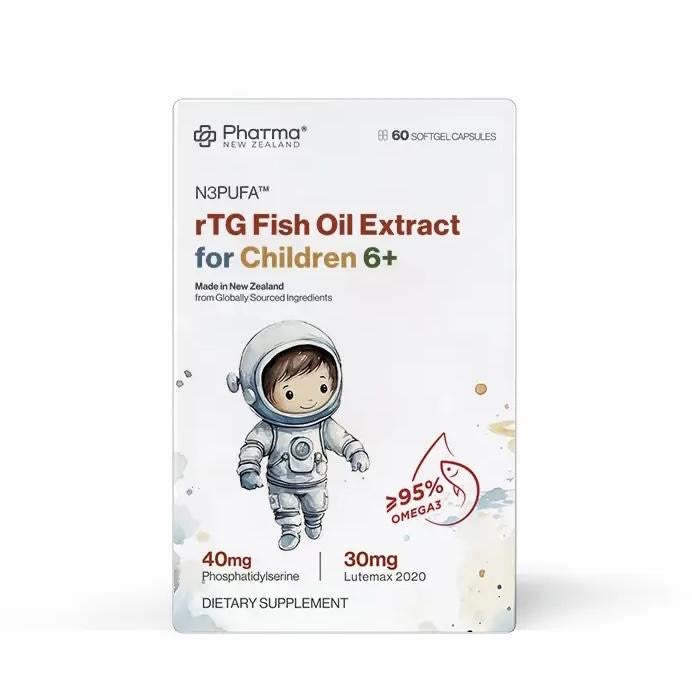 Pharma ™ N3PUFA™ rTG Type Kids Brain Support Fish Oil + Eye Care 60 Capsules