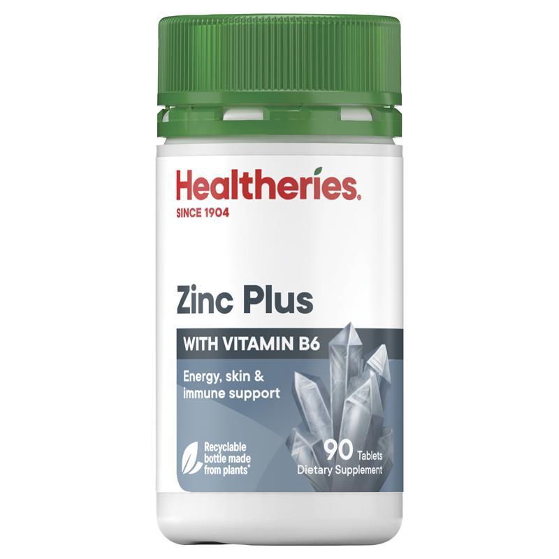 Healtheries Zinc Plus with Vitamin B6,鋅B6複方錠 90粒