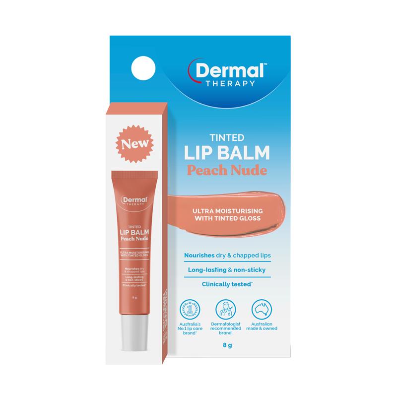 Dermal Therapy Tinted Lip Balm Peach Nude 澳洲德美樂 裸桃色潤色護唇膏 8g