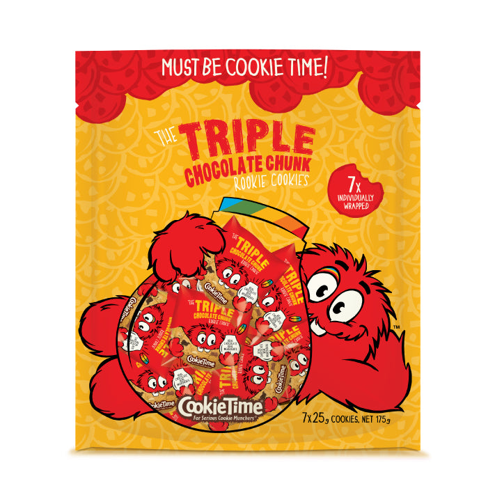Cookie Time Triple Chocolate Chip Cookies 25g x 7 Pack
