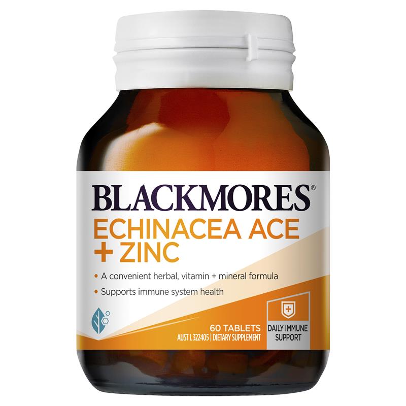 Blackmores Echinacea ACE + Zinc 澳洲澳佳寶 紫錐花+維生素ACE+鋅 免疫支援片 60片