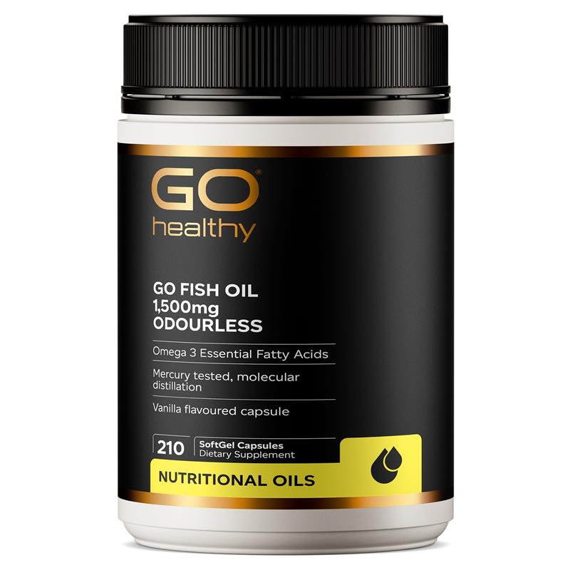 GO Healthy Fish Oil 1500mg Odourless 210 Capsules