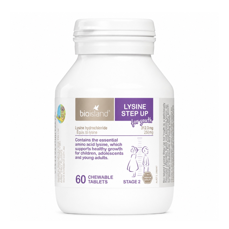 Bio Island Lysine Step Up For Youth,兒童青少年賴氨酸咀嚼片 60片