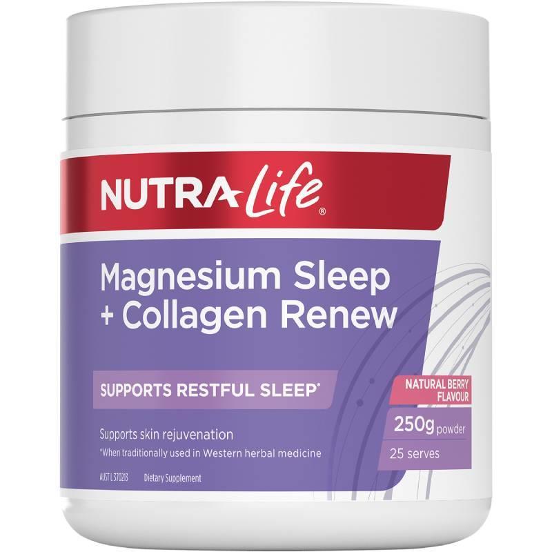 Nutralife Magnesium Sleep + Collagen Renew 睡鎂人膠原蛋白粉 綜合莓口味 250g