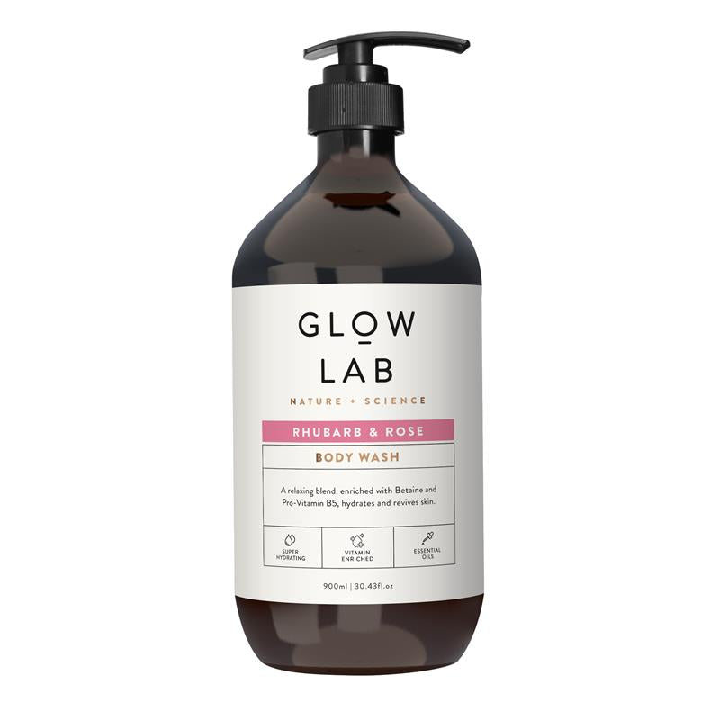 Glow Lab ボディウォッシュ ルバーブ&ローズ 900ml