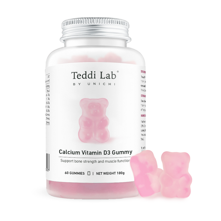 Unichi Teddi Lab Calcium + Vitamin D3 Gummies 60 Gummies