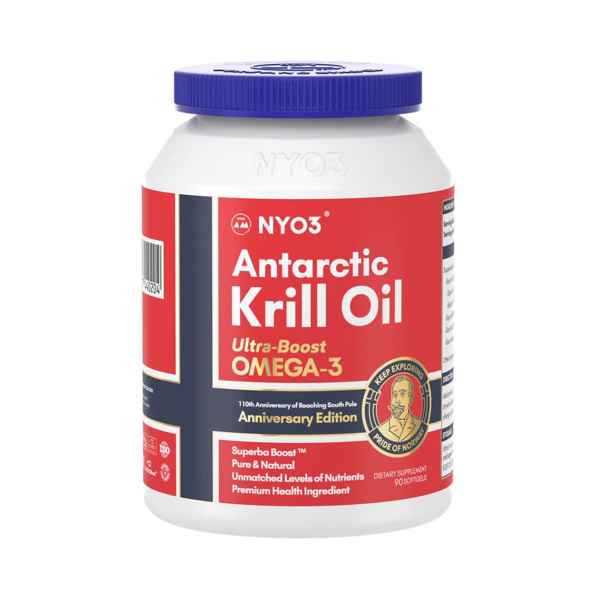 NYO3 Antarctic Krill Oil 南極磷蝦油 Omega-3 軟膠囊 90粒