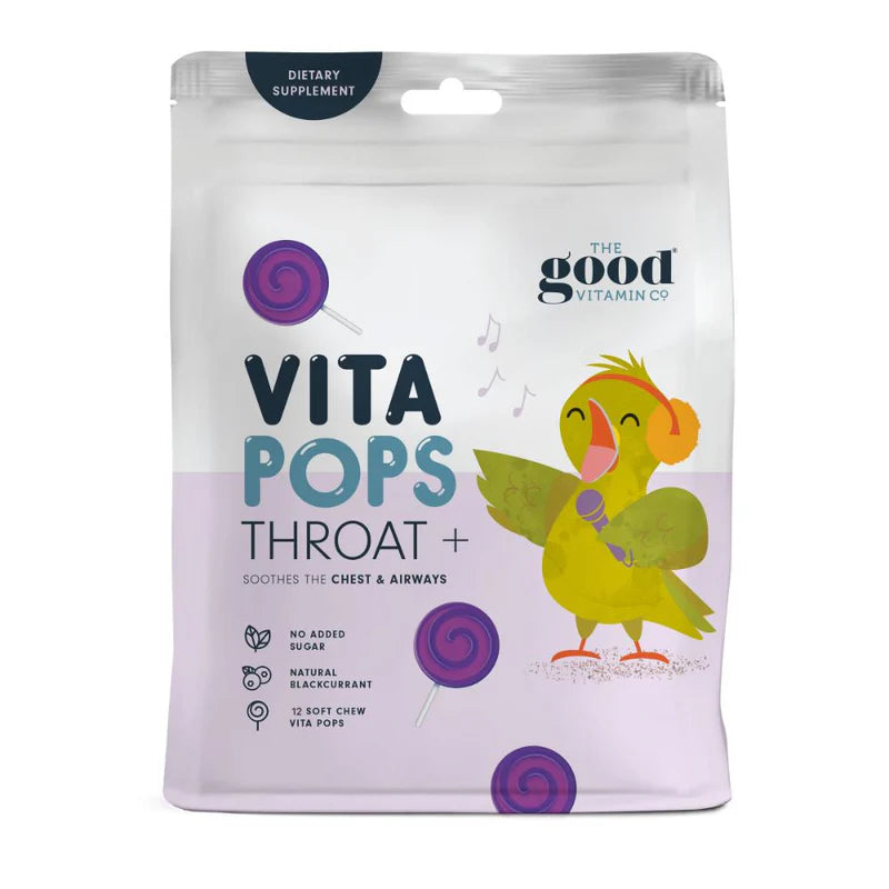 The Good Vitamin Co Vita Pops Throat+,兒童喉嚨舒緩棒棒糖 12入