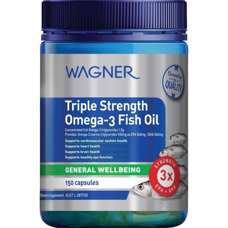 Wagner Triple Strength Omega-3 Fish Oil,三倍魚油膠囊 150粒