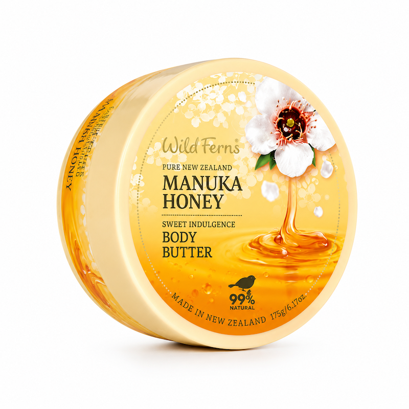 Wild Ferns Manuka Honey Sweet Indulgence Body Butter,麥蘆卡蜂蜜身體乳霜 175g