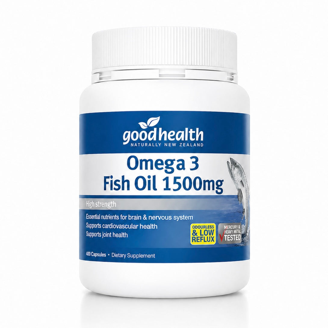 Good Health Omega-3 Fish Oil 1500mg,紐西蘭好健康,魚油 400粒