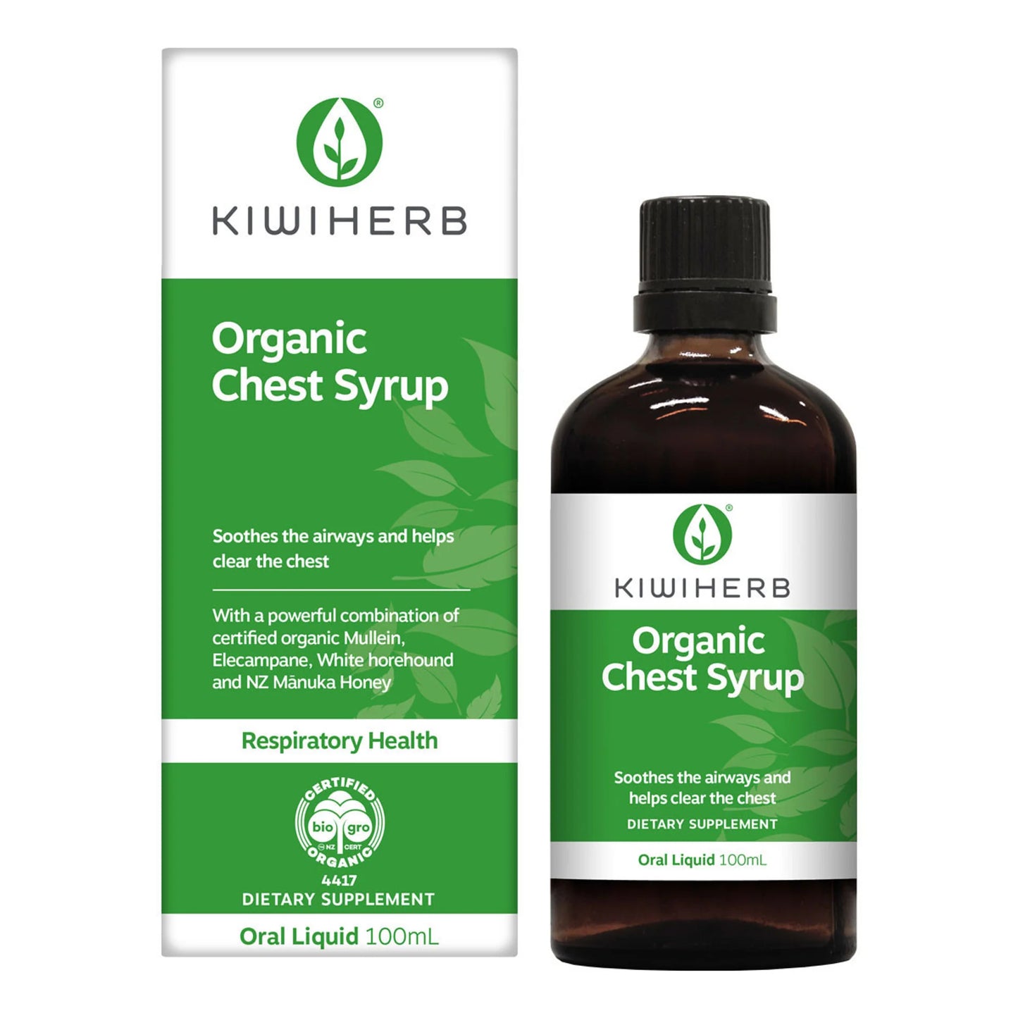 Kiwiherb Organic Chest Syrup 紐西蘭成人有機胸口草本糖漿 100ml