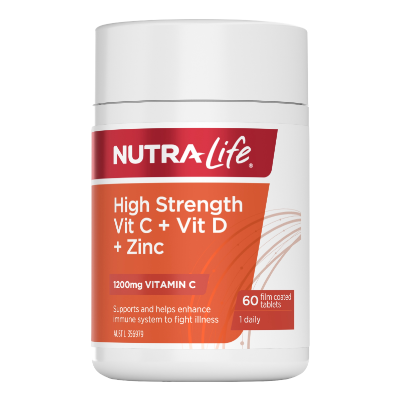 Nutralife 紐西蘭紐樂 高強度維生素C + 維生素D + 鋅 60片