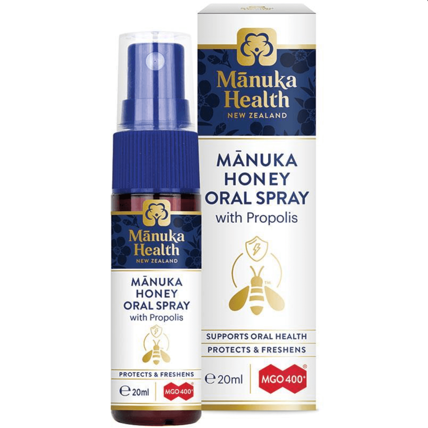 Manuka Health Propolis Spray New Zealand Honey Propolis Oral Spray MGO400+ Bio30 20ml