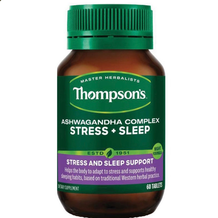 Thompson’s Ashwagandha Complex Stress + Sleep 紐西蘭湯普森 醉茄睡前放鬆複方 60粒