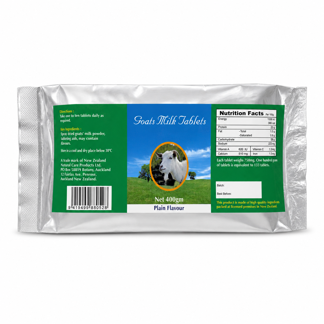 Best Health Goat’s Milk Tablets 紐西蘭羊奶片 原味 400g