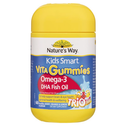 Nature’s Way Kids Smart Bursts 澳洲佳思敏 兒童 Omega-3 三味魚油 DHA 60粒