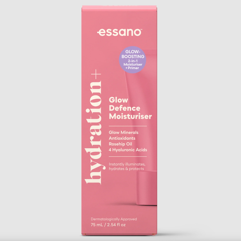 Essano、モイスチャー＋ラディアンスデイリーディフェンスモイスチャライザー、75ml