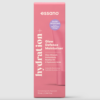 Essano、モイスチャー＋ラディアンスデイリーディフェンスモイスチャライザー、75ml