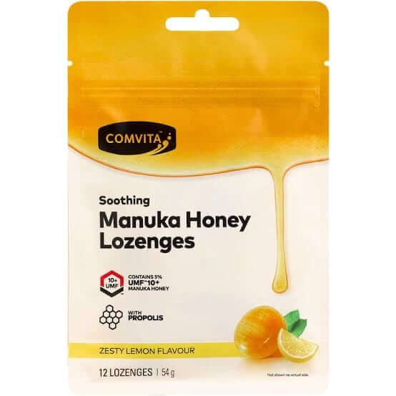 Comvita UMF10+ Organic Manuka Propolis Lozenges Lemon 12 Lozenges