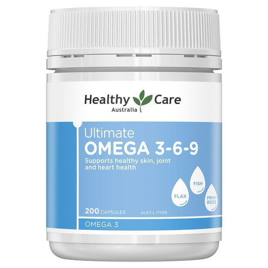 Healthy Care Ultimate Omega 3-6-9 Fish Oil Capsules 200 Capsules