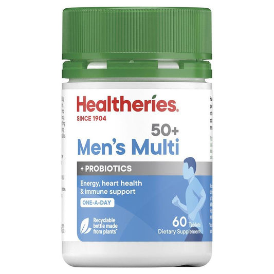 Healtheries Men’s Multi 50+ + Probiotics，男性50+綜合維他命 60粒