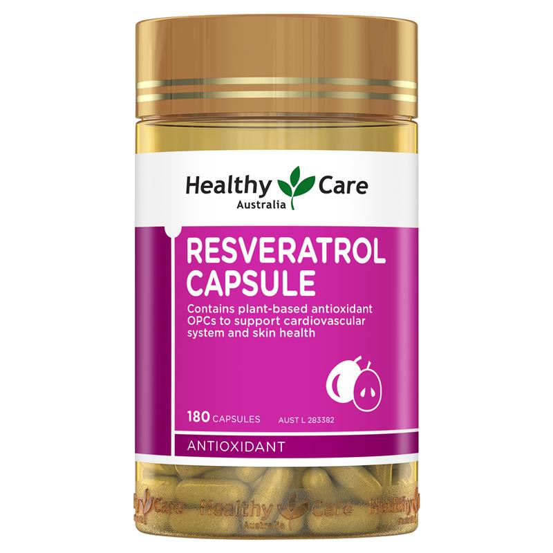 Healthy Care Resveratrol Capsules 180 Capsules