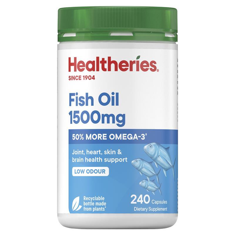Healtheries Fish Oil 1500mg，魚油Omega-3膠囊 240粒