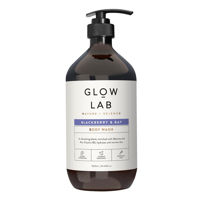 Glow Lab Body Wash Blackberry & Bay 紐西蘭 黑莓月桂葉植物精油沐浴露 900ml