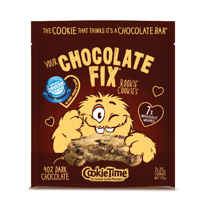 Cookie Time Double Chocolate Chip Cookies 40% Dark Chocolate 25g x 7 Pack
