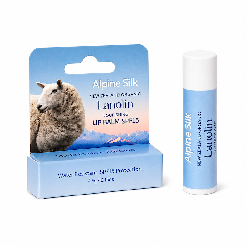 Alpine Silk Organic Lanolin Lip Balm SPF15 4.5g