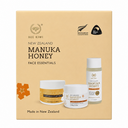 Bee Kiwi Manuka Honey Face Essentials 3-Piece Gift Set