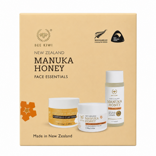 Bee Kiwi Manuka Honey Face Essentials 3-Piece Gift Set