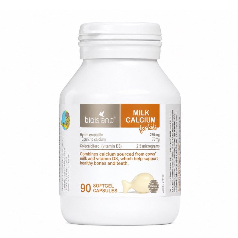 Bio Island Milk Calcium for Kids 90 Capsules