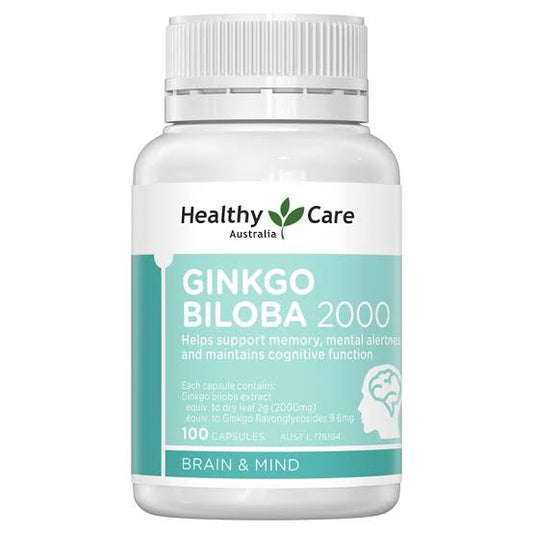Healthy Care Ginkgo Biloba Extract Capsules 100 Capsules
