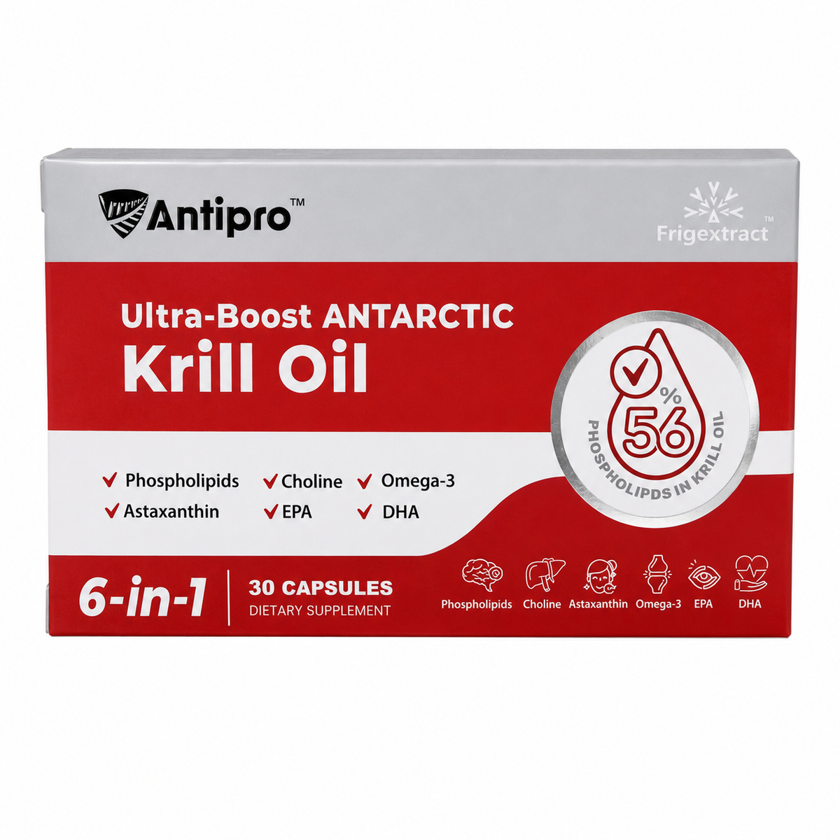 Antipro Ultra-Boost Antarctic Krill Oil 磷蝦油膠囊 30粒