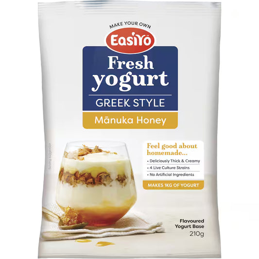 EasiYo Yogurt Base 紐西蘭 自製優格粉 (麥蘆卡蜂蜜希臘風) 210g