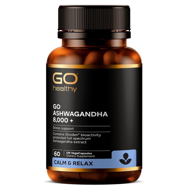 Go Healthy Ashwagandha 8000+，紐西蘭高之源，南非醉茄膠囊 60粒