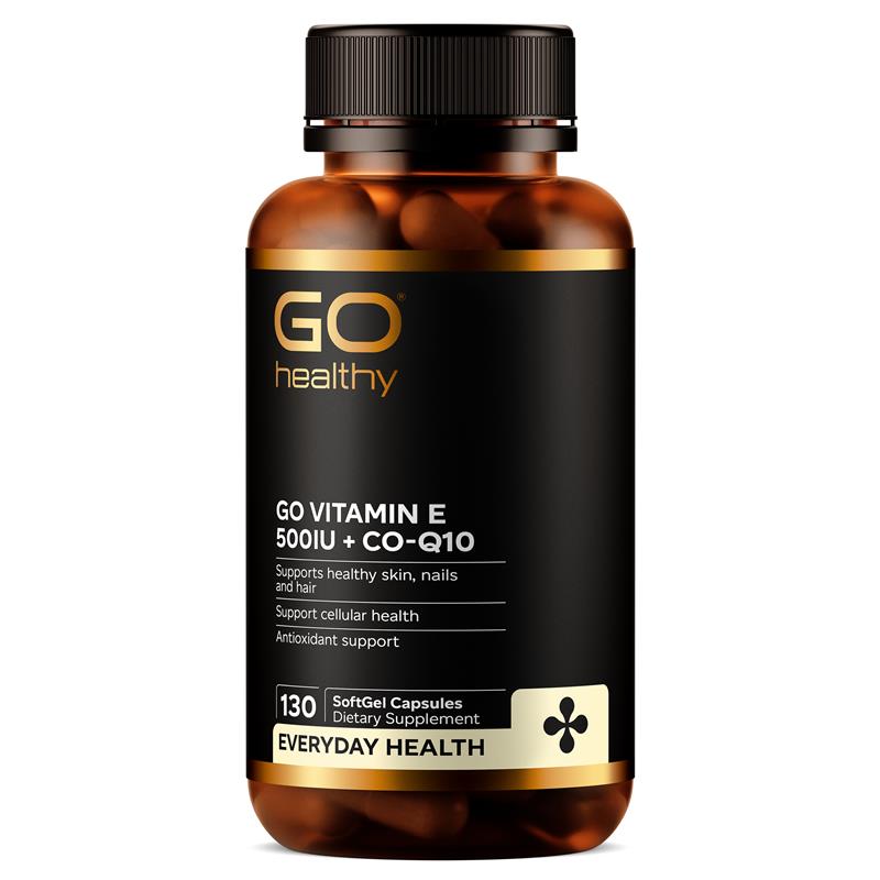 Go Healthy Vitamin E 500IU + Co-Q10，維生素E輔酶膠囊 100粒