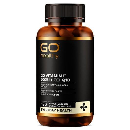GO Healthy Vitamin E 500IU + Co-Q10 100 Capsules