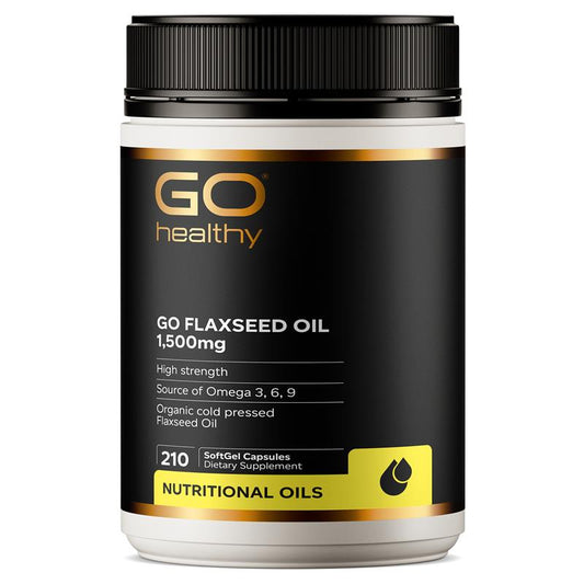 Go Healthy Flaxseed Oil 紐西蘭高之源，天然亞麻籽油膠囊 1500mg 210粒
