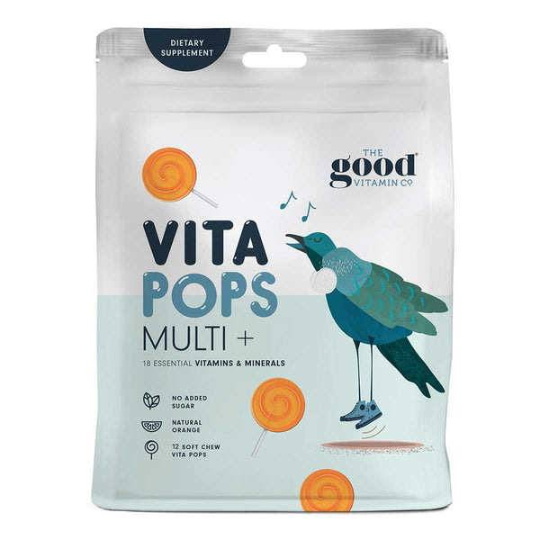 The Good Vitamin Co Kids Multivitamin Lollipops Natural Orange 12 Pack