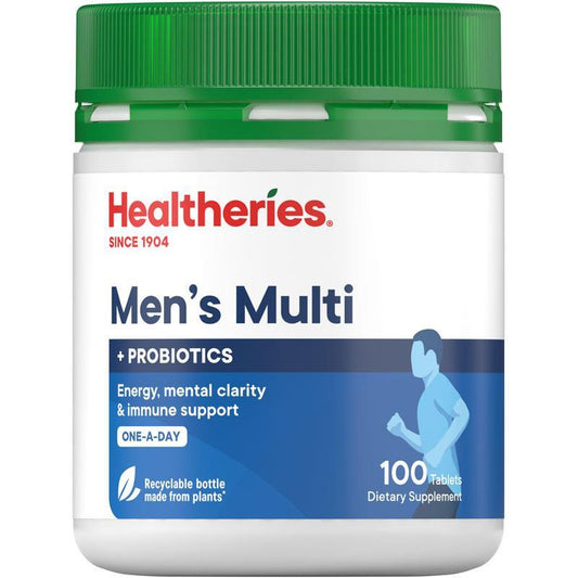 Healtheries Men's Multi with Probiotics 100 Tablets
