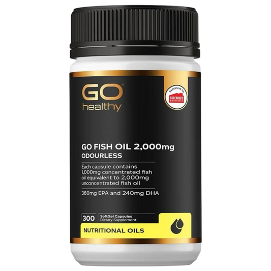 Go Healthy Fish Oil 紐西蘭高之源，高含量無腥魚油 2000mg 300粒