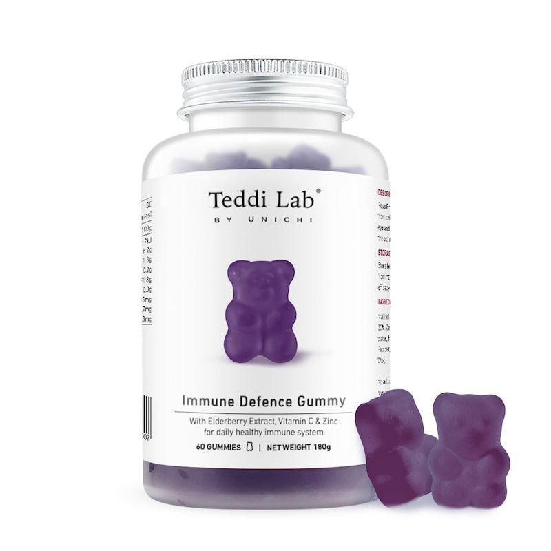 Unichi Teddi Lab 澳洲黑接骨木營養小熊軟糖 60粒