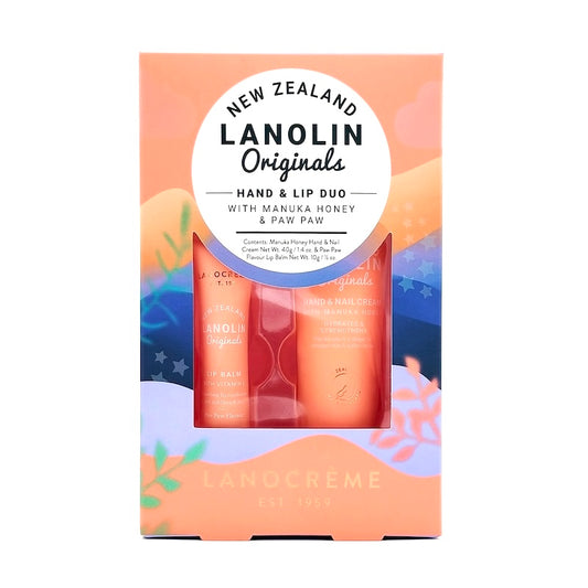 Lanocrème Lanolin Hand & Lip Duo with Manuka Honey & Papaya