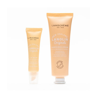 Lanocrème Lanolin Hand & Lip Duo，麥蘆卡蜂蜜潤唇膏護手霜套組