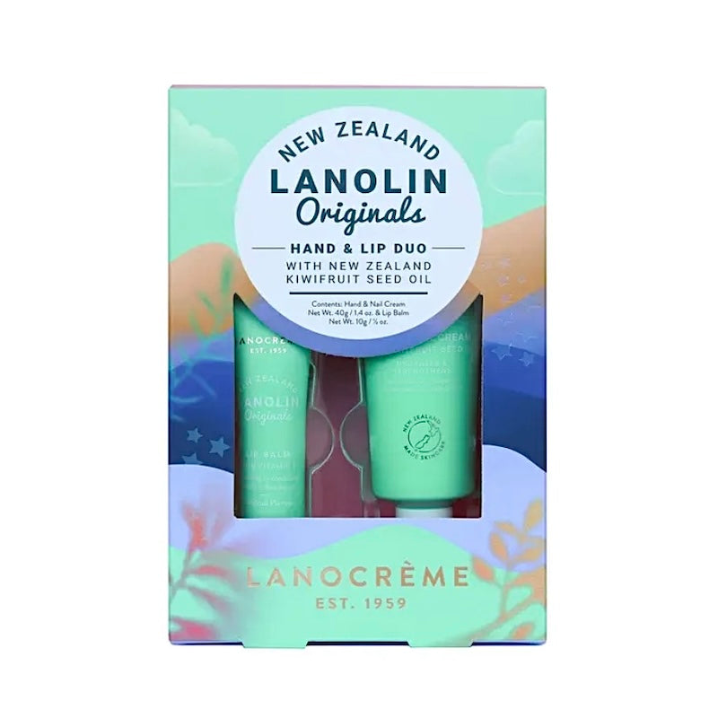 Lanocrème Lanolin Hand & Lip Duo，奇異果籽油潤唇膏護手霜套組