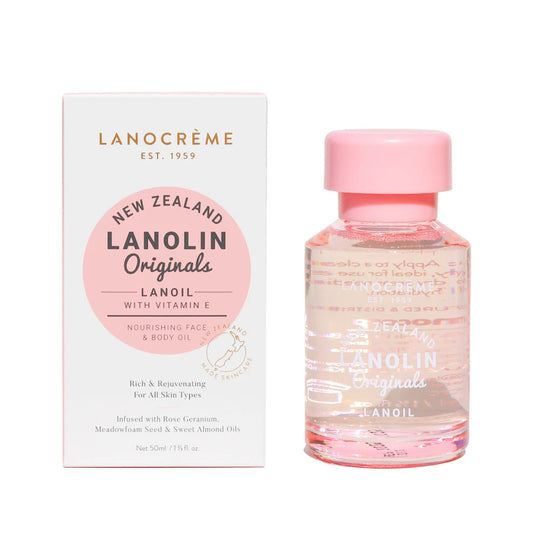 Lanocreme Lanolin Lanoil 紐西蘭蘭儂 經典羊毛脂油含維生素E 50ml