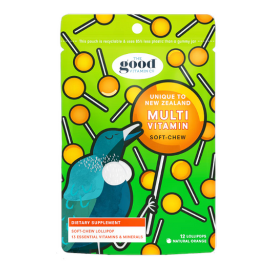 The Good Vitamin Co Kids Multivitamin Lollipops Natural Orange 12 Pack